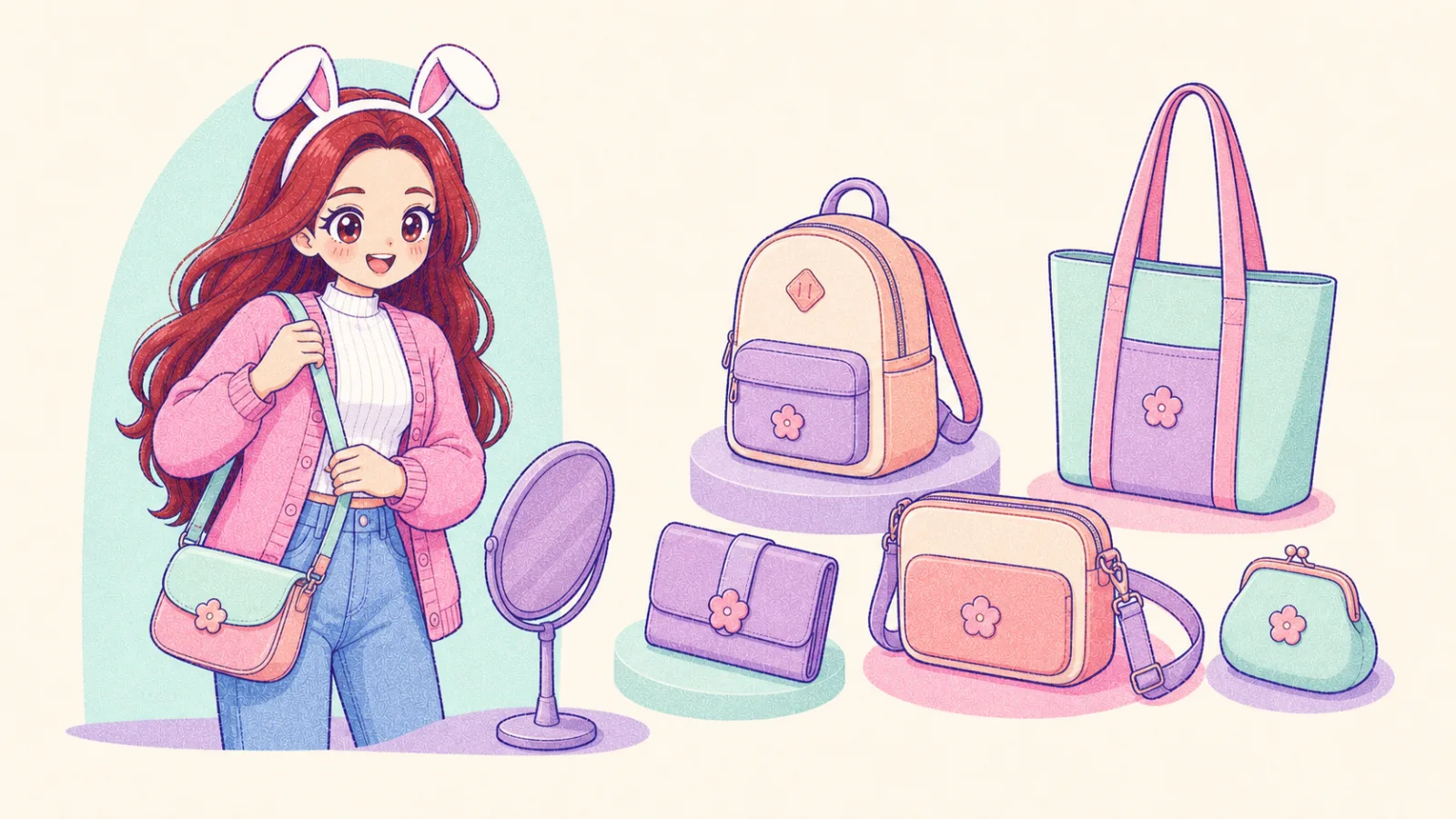Billeteras y Bolsos Kawaii