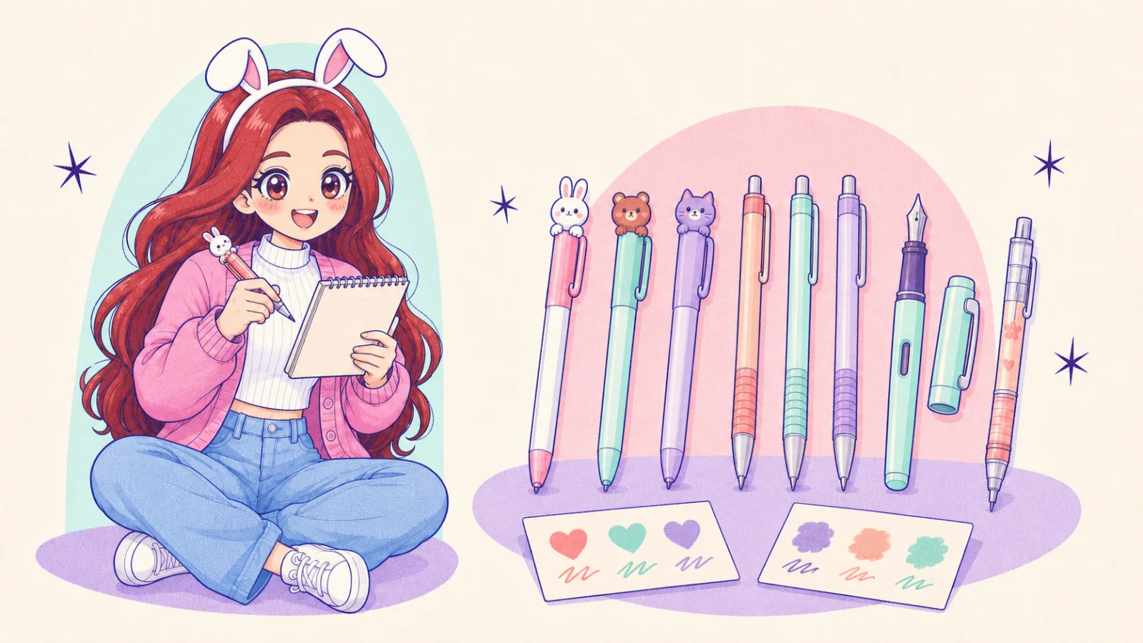 Esferos y Escritura Kawaii