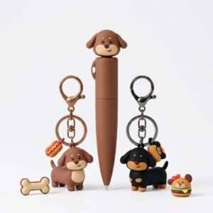 Llavero Estuche con Bolígrafo Perrito Salchicha Love 🐶