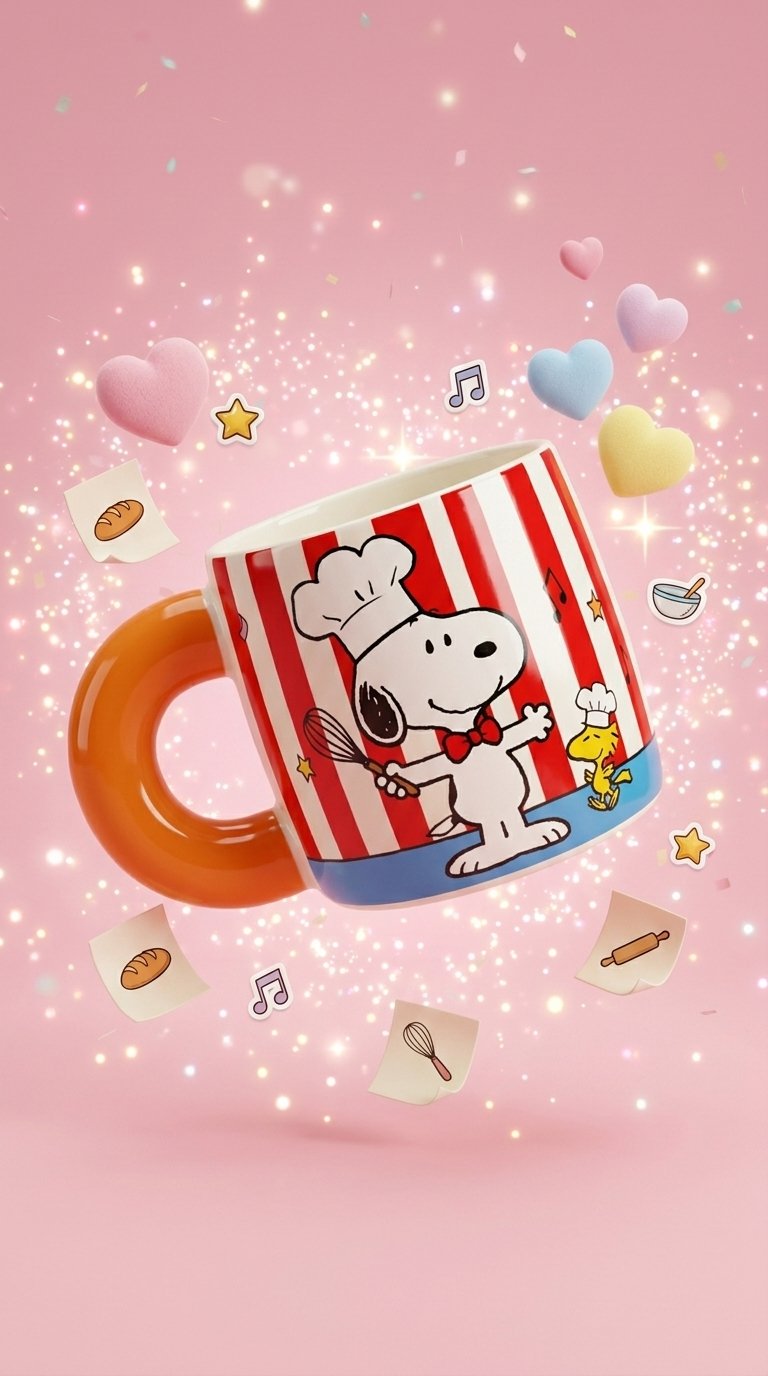 Mug Snoopy Gigante Sweet Mornings Ceramic ☕