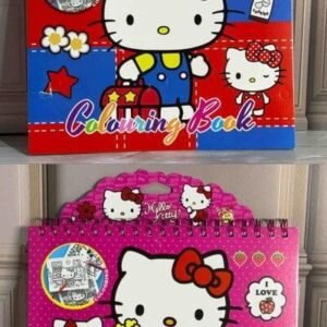 LIBRO PARA COLOREAR CON HOJASDE STICKERS HELLO KITTY