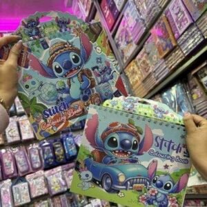 LIBRO PARA COLOREAR CON HOJASDE STICKERS STITCH