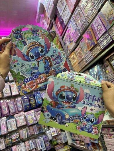 LIBRO PARA COLOREAR CON HOJASDE STICKERS STITCH