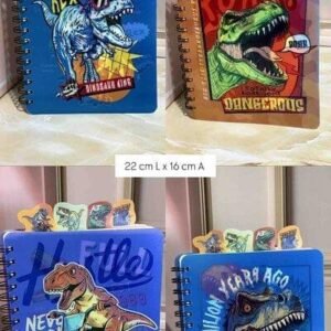 AGENDA ARGOLLADA PORTADAHOLOGRAMADA DINOSAURIO