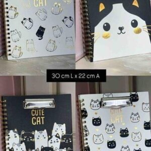CUADERNO ARGOLLADO CONPORTADA PLANILLERO GATOS