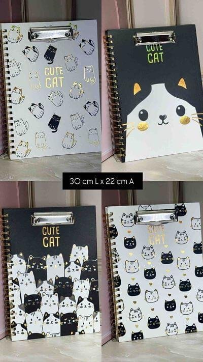 CUADERNO ARGOLLADO CONPORTADA PLANILLERO GATOS