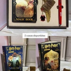 CAJA KIT HARRY POTTER ( AGENDACON PORTADA HOLOGRAMADA,BOLIGRAFO, LLAVERO, PIN,SEPARADOR )
