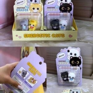 ESTUCHE X2 BORRADOR 3D YTAJALAPIZ 3D GATOS KUKI