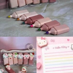 ESTUCHE X 6 RESALTADOR HELLOKITTY