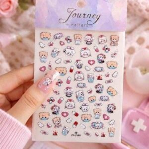 STICKERS PARA UÑAS ENFERMERA