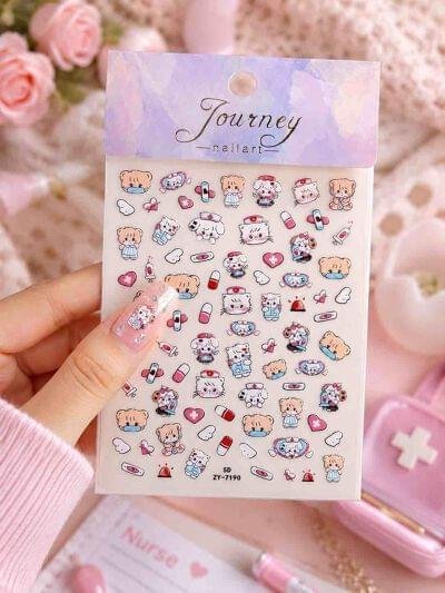 STICKERS PARA UÑAS ENFERMERA