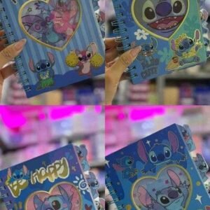AGENDA ARGOLLADA PORTADAHOLOGRAMADA STITCH ( 4SEPARADORES )