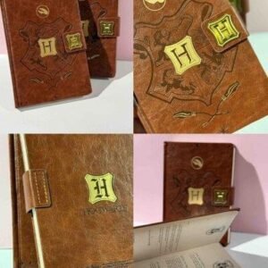 AGENDA PASTA DURA (TIPO CUERO)CON BROCHE METALICO HARRYPOTTER