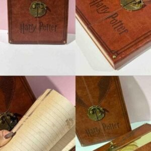 AGENDA PASTA DURA TIPO CUEROCON BROCHE METALICO HARRYPOTTER