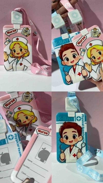 PORTA CARNET CON YOYO DOCTORENFERMERA