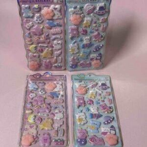 HOJA DE STICKERS 3D COLITA DEGOMA X16 KAWAII