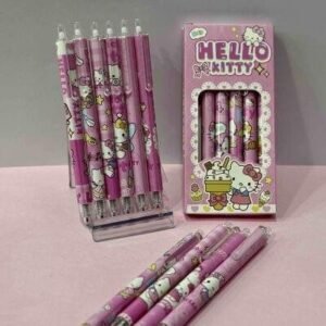 CAJA X6 BOLIGRAFO RETRACTILHELLO KITTY TINTA NEGRA