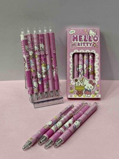 CAJA X6 BOLIGRAFO RETRACTILHELLO KITTY TINTA NEGRA