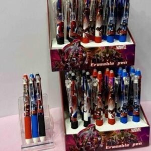 BOLIGRAFO 3 MINAS TINTA BORRABLESUPER HEROES ( ROJO,AZUL,NEGRO )