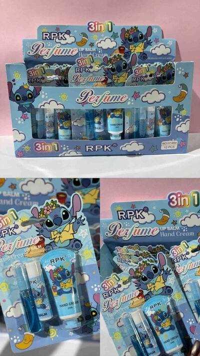 KIT X3 STITCH (PERFUME,CREMA,LABIALHIDRATANTE)