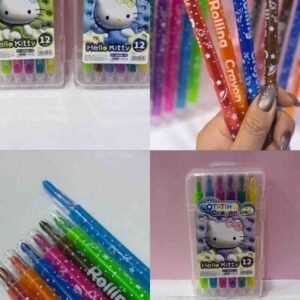 ESTUCHE DE CRAYOLA GIRATORIAPASTA DURA X12 HELLO KITTY