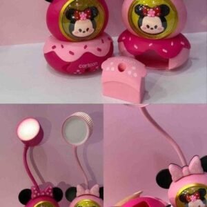 LAMPARA DE MINNIE CON TAJALAPIZ YPORTA ESFERO ( DOBLE LUZ ALTA YBAJA )