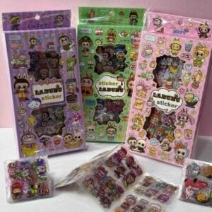 CAJA DE STICKERS POR 100 HOJAS LABUBU