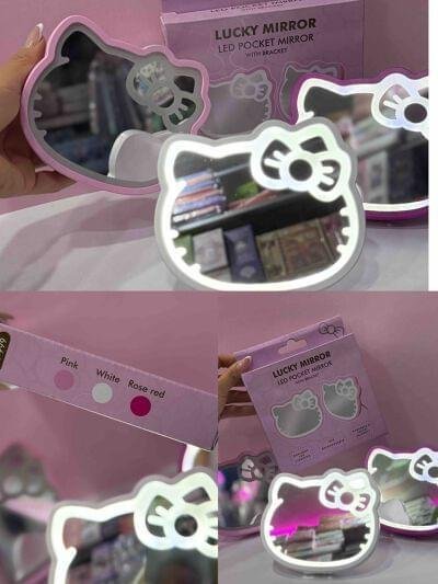 ESPEJO TOCADOR HELLO KITTY LUZBLANCA ( 2 LUCES, ALTA Y BAJA )