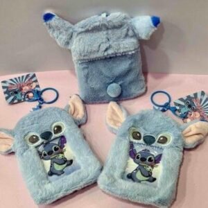 PORTA CARNET DE PELUCHE STITCHTIPO LLAVERO