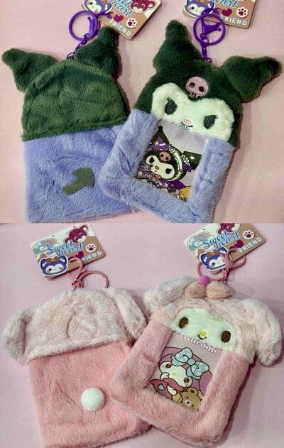 PORTA CARNET DE PELUCHE SANRIOTIPO LLAVERO