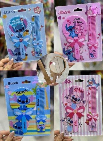 KIT ESPEJO PEINILLA STITCH