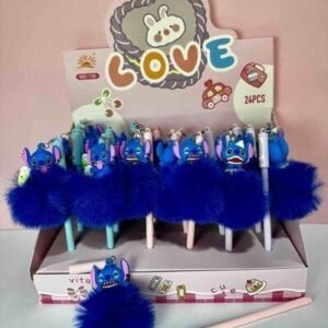 BOLIGRAFO TINTA NEGRA CONLLAVERO PELUCHE STITCH