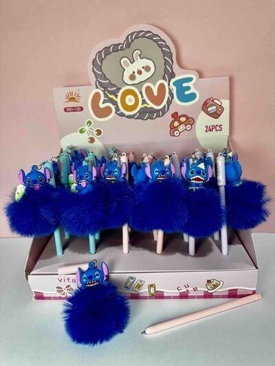 BOLIGRAFO TINTA NEGRA CONLLAVERO PELUCHE STITCH