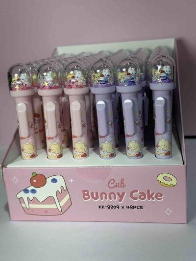 BOLIGRAFO BUNNY CAKE CRISTALTINTA NEGRA RETRACTIL