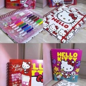 LIBRO KIT HELLO KITTY ARGOLLADOCON ( HOJAS CALCANTES,STICKERS,MARCADORES,BORRADOR,TAJALAPIZ,HOJAS PARA COLOREAR)