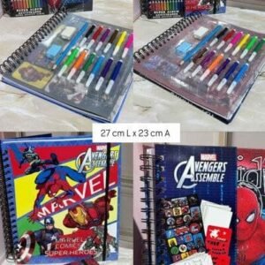 LIBRO KIT SUPER HEROESARGOLLADO CON ( HOJASCALCANTES,STICKERS,MARCADORES,BORRADOR,TAJALAPIZ,HOJAS PARA COLOREAR)