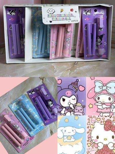 BORRADOR RETRACTIL 3 EN 1 HELLOKITTY