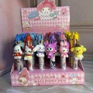 6 MINAS CON LLAVERO 3D SANRIO
