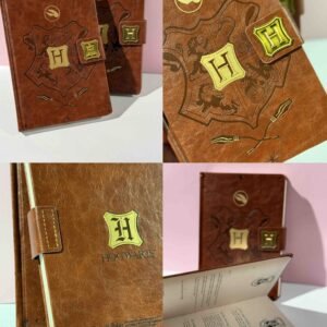 AGENDA PASTA DURA (TIPO CUERO) CON BROCHE METALICO HARRY POTTER