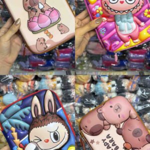 KIT DE CARTUCHERAS X4 UNIDADES LA BUBU Y CAPIBARA