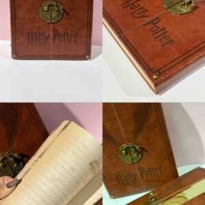 AGENDA PASTA DURA TIPO CUERO CON BROCHE METALICO HARRY POTTER
