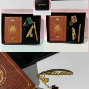 KIT CAJA HARRY POTTER (AGENDA,LLAVERO,SEPARADOR DE LIBRO,BOLIGRAFO)