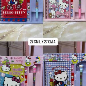 CAJA KIT AGENDA CON BOLIGRAFO HELLO KITTY