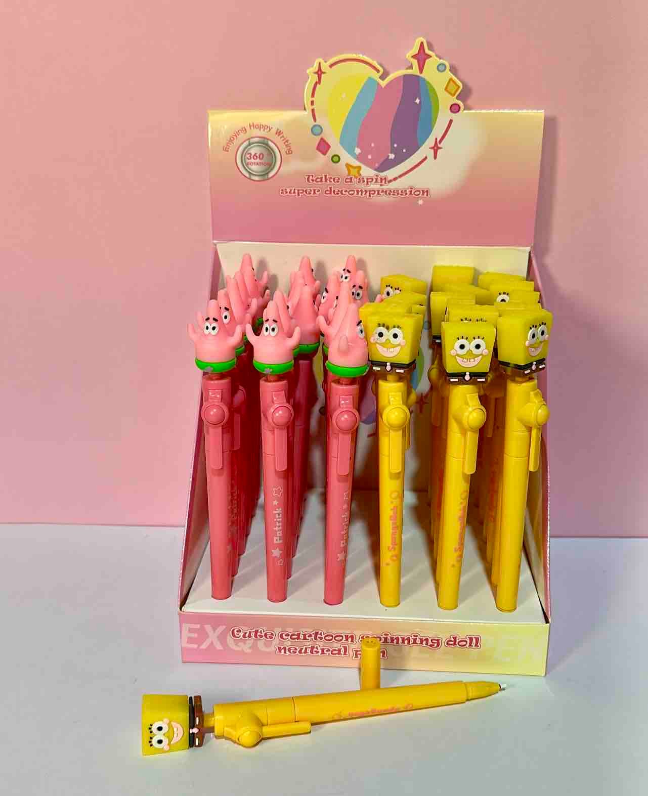 BOLIGRAFO TINTA GEL TINTA NEGRA BOB ESPONJA DESESTRESANTE