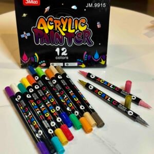 MARCADOR ACRILICO DOBLE PUNTA X12