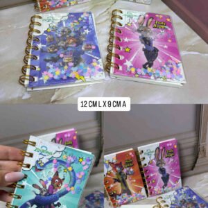 AGENDA ARGOLLADA PORTADA DE AGUA ESCARCHADA ZOOTOPIA ( HOJA RAYADA )
