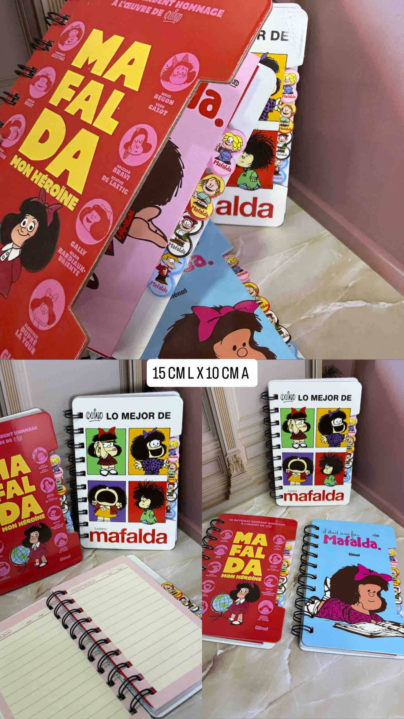 AGENDA ARGOLLADA 4 SEPARADORES MAFALDA HOJA RAYADA