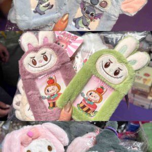 JUEGO X6 PORTA CARNET DE PELUCHE ( SURTIDOS )