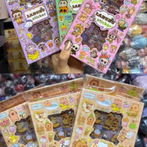 6 CAJAS DE STICKERS X100 HOJAS ( 3 CAPBARA, 3 CAPIBARA )