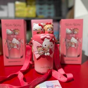 3 TERMOS METALICOS DE TEMPERATURA DOBLE CHUPO HELLO KITTY